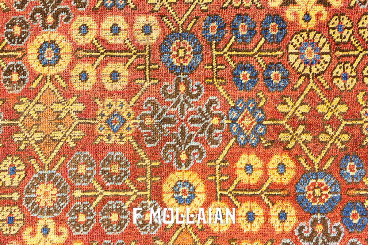 All-over Rust Color field Antique Khotan Rug n°:34459359